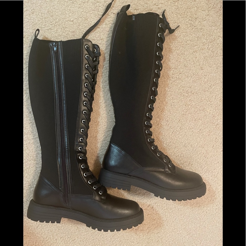 Size 12 Lace up boots, barely worn